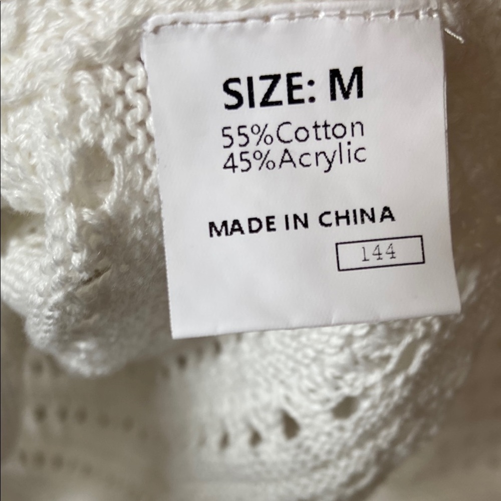 White Boxy Ribbed Sweatshirt - Picture 2 of 5